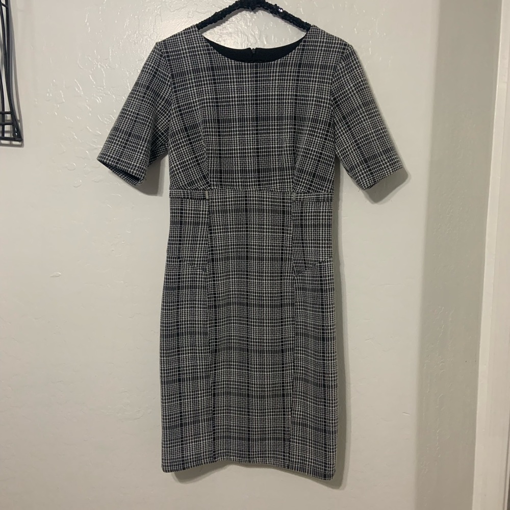 Enfocus Peplum Houndstooth Pencil Dress